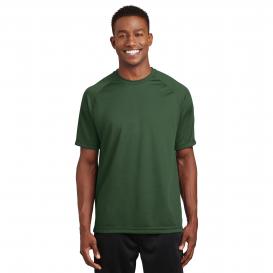 Sport-Tek T473 Dry Zone Short Sleeve Raglan T-Shirt - Forest Green