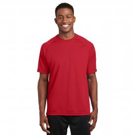 Sport-Tek T473 Dry Zone Short Sleeve Raglan T-Shirt - True Red