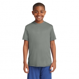 Sport-Tek YST350 Youth PosiCharge Competitor Tee - Grey Concrete