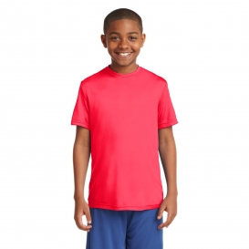 Sport-Tek YST350 Youth PosiCharge Competitor Tee - Hot Coral