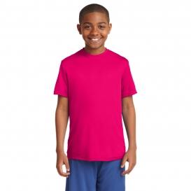 Sport-Tek YST350 Youth PosiCharge Competitor Tee - Pink Raspberry