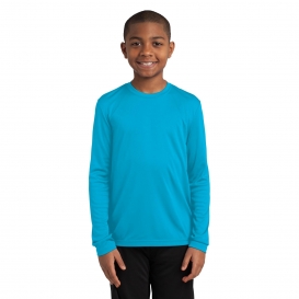 Sport-Tek YST350LS Youth Long Sleeve PosiCharge Competitor Tee - Atomic Blue