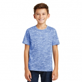 Sport-Tek YST390 Youth PosiCharge Electric Heather Tee - True Royal Electric