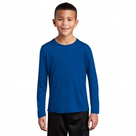 Sport-Tek YST420LS Youth Posi-UV Pro Long Sleeve Tee - True Royal