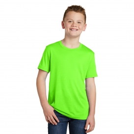 Sport-Tek YST450 Youth PosiCharge Competitor Cotton Touch Tee - Neon Green