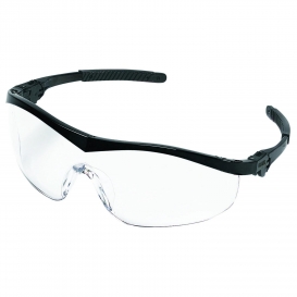 MCR Safety ST110 ST1 Safety Glasses - Black Frame - Clear Lens