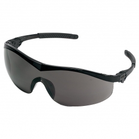 MCR Safety ST112 ST1 Safety Glasses - Black Frame - Gray Lens