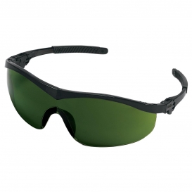 MCR Safety ST1130 ST1 Safety Glasses - Black Frame - Green Shade 3.0 Lens
