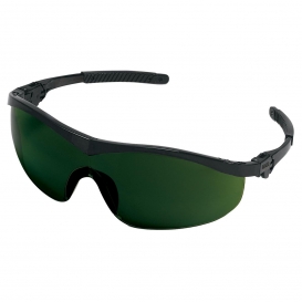 MCR Safety ST1150 ST1 Safety Glasses - Black Frame - Green Shade 5.0 Lens