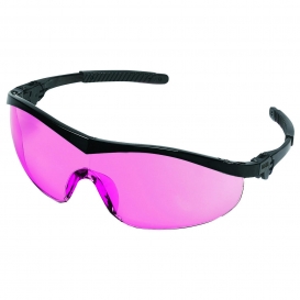 Crews ST11V Storm Safety Glasses - Black Frame - Pink Lens