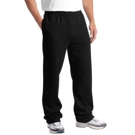 Sport-Tek ST257 Open Bottom Sweatpants - Black
