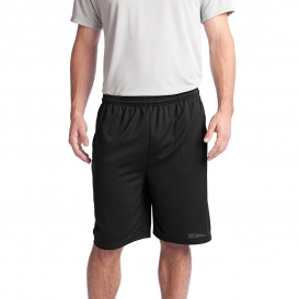 Sport-Tek ST312 PosiCharge Tough Mesh Pocket Shorts - Black