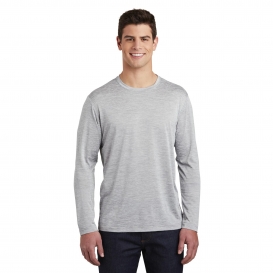 Sport-Tek ST390LS PosiCharge Long Sleeve Electric Heather Tee - Silver Electric