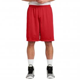 Sport-Tek ST515 Long PosiCharge Classic Mesh Shorts - True Red