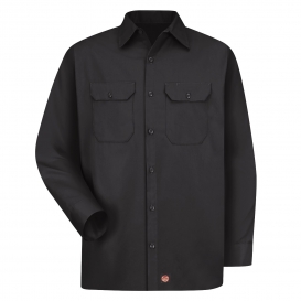 Red Kap ST52 Men\'s Utility Uniform Shirt - Long Sleeve - Black