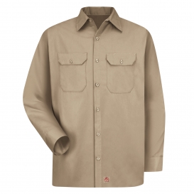 Red Kap ST52 Men\'s Utility Uniform Shirt - Long Sleeve - Khaki