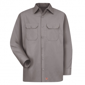 Red Kap ST52 Men\'s Utility Uniform Shirt - Long Sleeve - Silver
