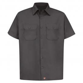 Red Kap ST62 Men\'s Utility Uniform Shirt - Short Sleeve - Charcoal