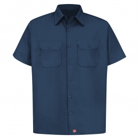 Red Kap ST62 Men\'s Utility Uniform Shirt - Short Sleeve - Navy