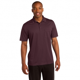 Sport-Tek ST651 Micropique Sport-Wick Pocket Polo - Maroon