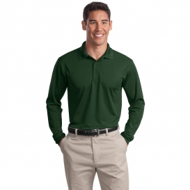 Sport-Tek ST657 Long Sleeve Micropique Sport-Wick Polo - Forest Green