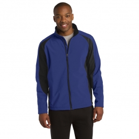 Sport-Tek ST970 Colorblock Soft Shell Jacket - True Royal/Black