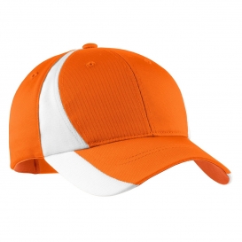Sport-Tek STC11 Dry Zone Nylon Colorblock Cap - Orange/White
