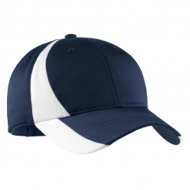 Sport-Tek STC11 Dry Zone Nylon Colorblock Cap - True Navy/White