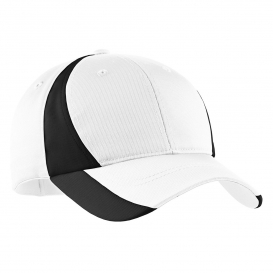 Sport-Tek STC11 Dry Zone Nylon Colorblock Cap - White/Black