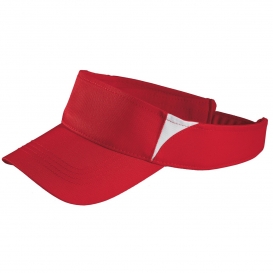 Sport-Tek STC13 Dry Zone Colorblock Visor - True Red/White