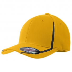Sport-Tek STC16 Flexfit Performance Colorblock Cap - Gold/Black