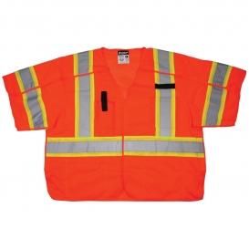 River City SURVCL3O Type R Class 3 Breakaway Surveyor Safety Vest - Orange