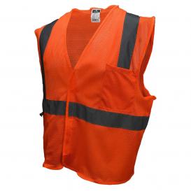Ironwear 1293BRK-LZ-3-LG ANSI Class 3 Polyester Mesh Breakaway SAFETY Vest with Zipper & 4 Orange/2 Silver Reflective Tape Large Lime 