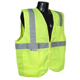 Radians SV2ZGS Economy Type R Class 2 Solid Safety Vest with Zipper - Yellow/Lime