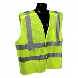Radians SV45-2ZGM Type R Class 2 Self Extinguishing Breakaway Safety Vest - Yellow/Lime
