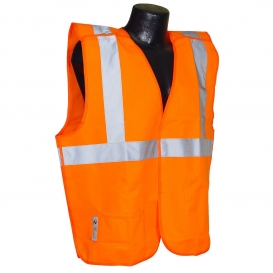 Radians SV4OS Economy Type R Class 2 Breakaway Solid Safety Vest - Orange