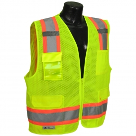 Radians SV6-2ZGM Type R Class 2 Two-Tone Surveyor Safety Vest - Yellow/Lime