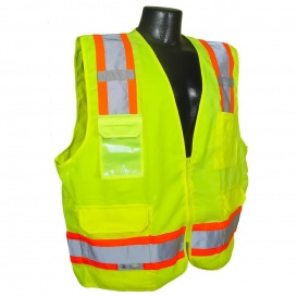 Radians SV62-2ZGT Type R Class 2 Solid Twill Heavy Duty Surveyor Safety Vest - Yellow/Lime