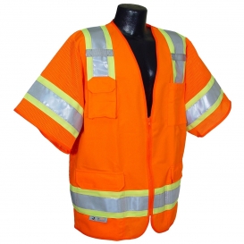 Radians SV63O Two-Tone Type R Class 3 Surveyor Safety Vest - Orange