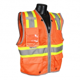 Radians SV6HO Type R Class 2 Heavy Duty Two Tone Surveyor Safety Vest - Orange