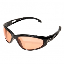 Edge SW114 Dakura Safety Glasses - Black Frame - Amber Lens