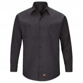 Red Kap SX10 Men\'s MIMIX Long Sleeve Work Shirt - Black