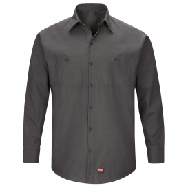 Red Kap SX10 Men\'s MIMIX Long Sleeve Work Shirt - Charcoal