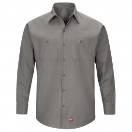 Red Kap SX10 Men\'s MIMIX Long Sleeve Work Shirt - Grey
