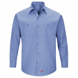 Red Kap SX10 Men\'s MIMIX Long Sleeve Work Shirt - Light Blue