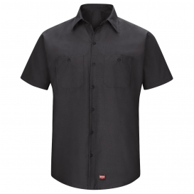 Red Kap SX20 Men\'s MIMIX Short Sleeve Work Shirt - Black