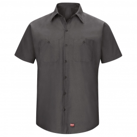 Red Kap SX20 Men\'s MIMIX Short Sleeve Work Shirt - Charcoal