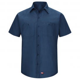 Red Kap SX20 Men\'s MIMIX Short Sleeve Work Shirt - Navy