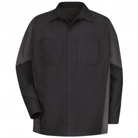 Red Kap SY10 Crew Shirt - Long Sleeve - Black/Charcoal