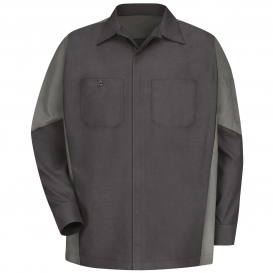Red Kap SY10 Crew Shirt - Long Sleeve - Charcoal/Light Grey
